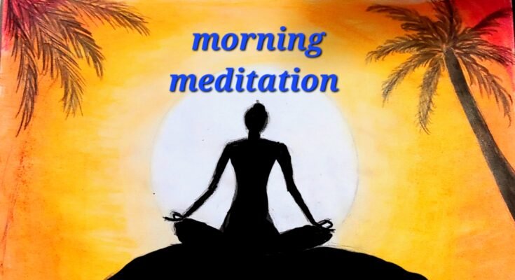 a man meditating in the morning for healthy life